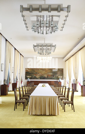 Sala di ricevimento presso l'indipendenza nel palazzo di Ho Chi Minh city. Foto Stock