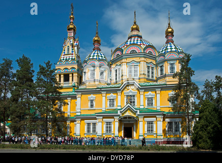 Cattedrale di ascensione, Cattedrale Zenkov, Almaty, Kazakhstan Foto Stock