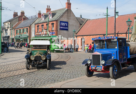 Veicoli Vintage al 2014 Grande Nord Fiera di vapore il museo Beamish, North East England Regno Unito Foto Stock