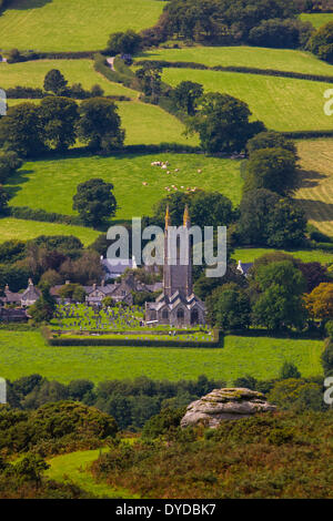 Widecombe in Moro, nel cuore del Parco Nazionale di Dartmoor nel Devon. Foto Stock
