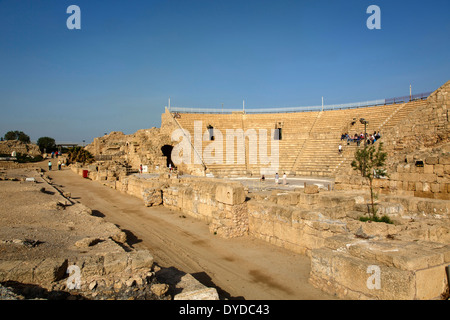 L'anfiteatro romano, CESAREA, Israele. Foto Stock