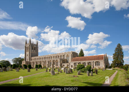 Chiesa della Santa Trinità in Long Melford in Suffolk. Foto Stock