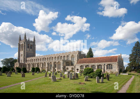 Chiesa della Santa Trinità in Long Melford in Suffolk. Foto Stock