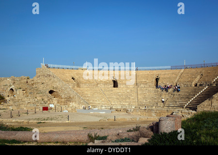 L'anfiteatro romano, CESAREA, Israele. Foto Stock