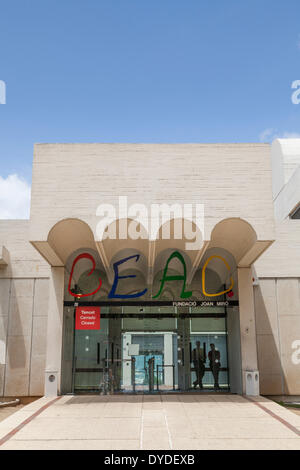 Ingresso alla Fundacio Joan Miro Fondazione di Barcellona. Foto Stock