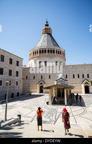 La chiesa dell'Annunciazione, Nazaret, Bassa Galilea regione, Israele. Foto Stock