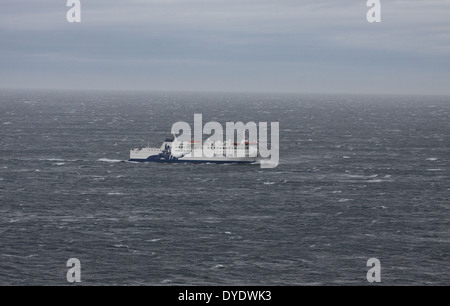 Traghetto northlink mv hamnavoe attraversando Pentland Firth a isole Orcadi Scozia marzo 2014 Foto Stock