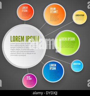 Il business moderno e alle opzioni di cerchio banner Foto Stock