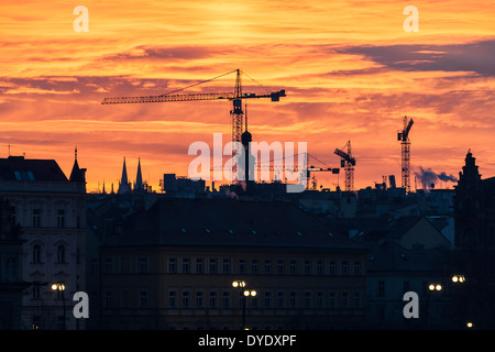 Mattina a Praga Foto Stock