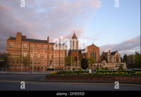 Scuola di Rugby, Rugby Warwickshire. Fotografato dal lato ovest. Foto Stock