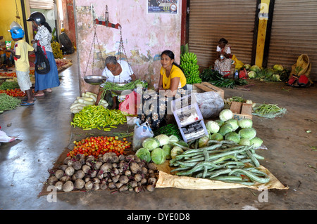 Mercato di frutta e verdura, Trincomalee, Sri Lanka Foto Stock