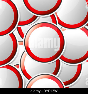 Scheda del traffico - stile sticker collection con ombra. Foto Stock