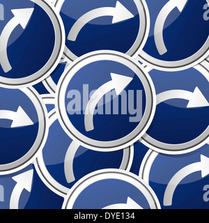 Scheda del traffico - stile sticker collection con ombra. Foto Stock