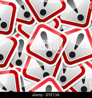 Scheda del traffico - stile sticker collection con ombra. Foto Stock