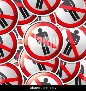 Scheda del traffico - stile sticker collection con ombra. Foto Stock