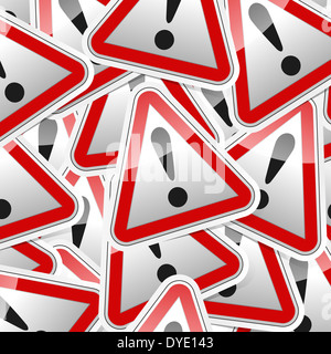 Scheda del traffico - stile sticker collection con ombra. Foto Stock