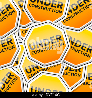 Scheda del traffico - stile sticker collection con ombra. Foto Stock