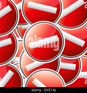 Scheda del traffico - stile sticker collection con ombra. Foto Stock