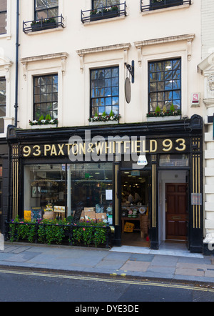 Paxton & Whitfield, cheesemongers, Jermyn Street, Londra, Regno Unito Foto Stock