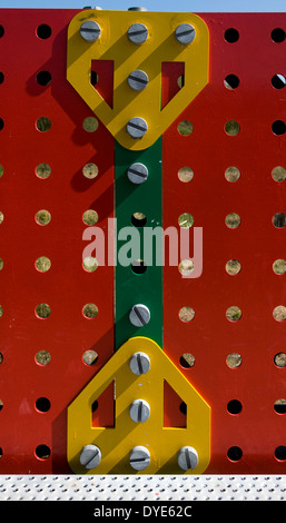 Dettagli dalla Meccano Ponte a Nob fine, piccola leva, Bolton, Greater Manchester, Inghilterra, Regno Unito Foto Stock