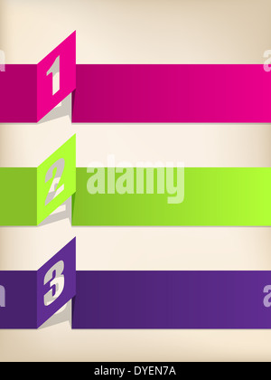 Infografico design stile origami con posto per il testo Foto Stock