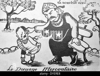La seconda guerra mondiale: Cartoon di Jenny Goldberg raffigurante Stalin e Hitler Foto Stock