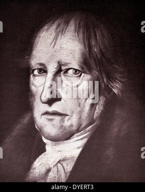 Georg Wilhelm Friedrich Hegel (1770-1831) fu un filosofo tedesco e un importante figura in idealismo tedesco. Il suo storicista idealista e conto della realtà ha rivoluzionato la filosofia europea e fu un importante precursore della filosofia continentale e del marxismo Foto Stock