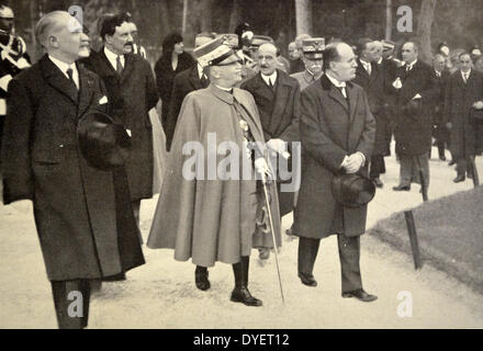 Vittorio Emanuele III Re d'Italia. Mussolini frequentare l'inaugurazione del monumento a Umberto I