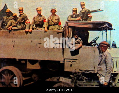 Camion che trasportano i membri nazista durante la Birreria Putsch, Monaco di Baviera, Germania 1923 Foto Stock