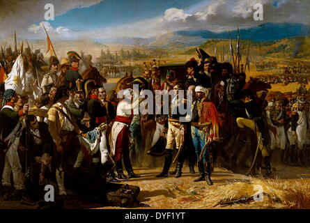 Battaglia di Bailén o "rinuncia a Bailén' di José Casado del Alisal. Circa 1864, olio su tela. Mostra l'esercito spagnolo di Andalusia incontro imperiale esercito francese's II corps d'Observation de la Gironda che sono stati costretti a cedere durante la Guerra Peninsulare, nel 1808. Foto Stock