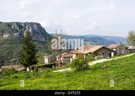 Il Gran Sasso d'Italia un picco di montagna in Italia centrale Foto Stock