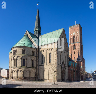 Ribe Cattedrale (Chiesa di Nostra Signora). La cattedrale fu iniziata tra il 1150 e il 1175 e completata tra il 1225 e il 1250. Foto Stock