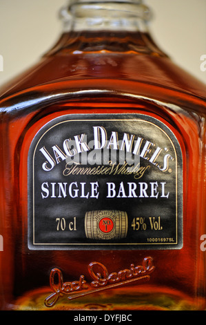 Jack Daniels single barrel Tennessee whiskey Foto Stock