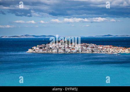 Primosten, famosa meta turistica in Croazia Foto Stock