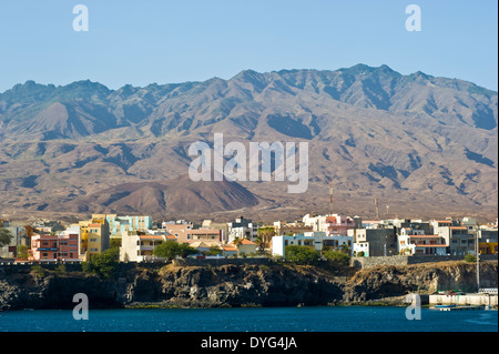 Porto Novo - il porto principale di Santo Antao, un'isola del Cabo Verde arcipelago. Foto Stock