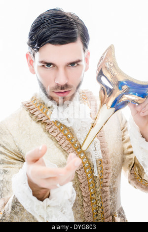 Casanova, Mann mit venezianischer Maske - Casanova, uomo con maschera Veneziana Foto Stock