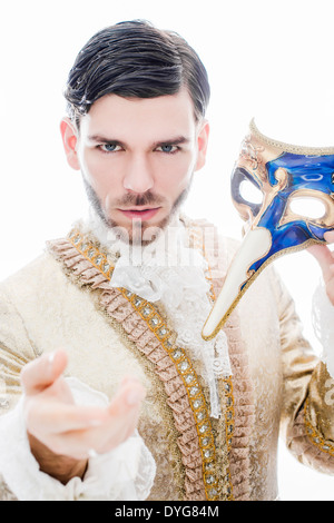 Casanova, Mann mit venezianischer Maske - Casanova, uomo con maschera Veneziana Foto Stock