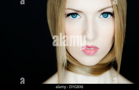 Gesicht einer attraktiven, blondn Frau, 20+ - donna faccia, 25+ Foto Stock