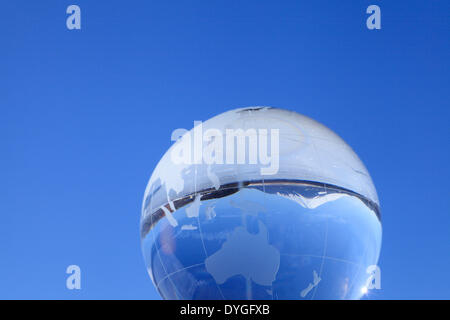 Globo di vetro e il Monte Fuji Foto Stock