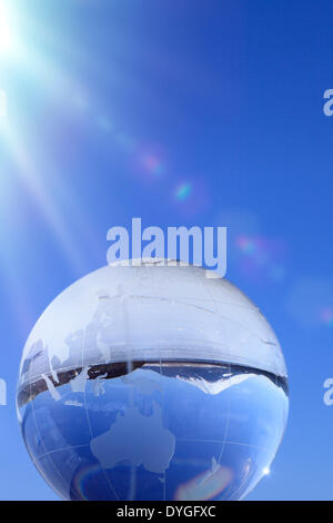 Globo di vetro e il Monte Fuji Foto Stock