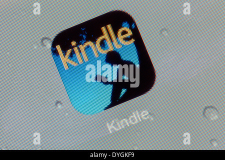 Amazon Kindle app icona logo su iPad App icone loghi Foto Stock