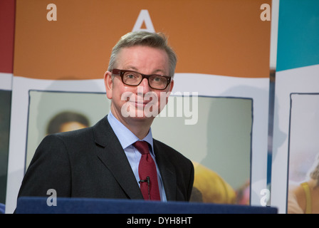 Michael Gove MP,il segretario di Stato per l'educazione Foto Stock