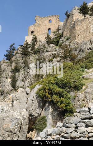 Il castello di Buffavento in cinque dita Mountain Range Kyrenia Cipro del Nord Foto Stock