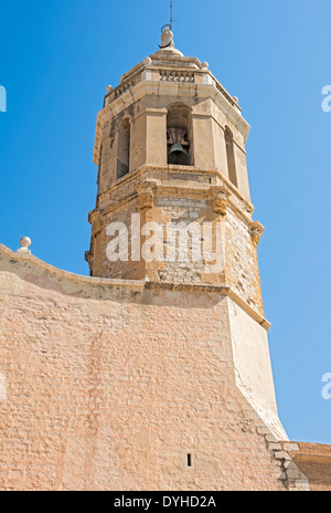 Sitges, Spagna, Església de Sant Bartomeu mi Santa Tecla chiesa risale al XVII secolo Foto Stock