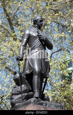 Il 1871 Statua di sir James outram, da Matteo nobile, in Victoria Embankment Gardens, Londra, Inghilterra Foto Stock