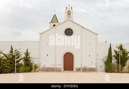 Vecchia chiesa cattolica a Sitges, Spagna Foto Stock