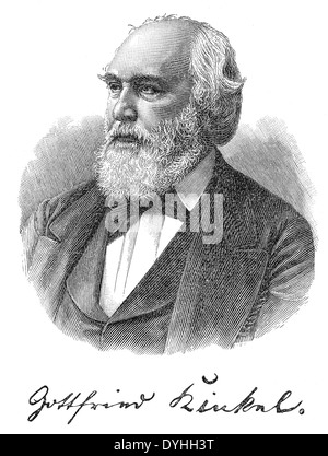 Johann Gottfried Kinkel, 1815 - 1882, un tedesco teologo protestante, scrittore, inno poeta e politico Foto Stock