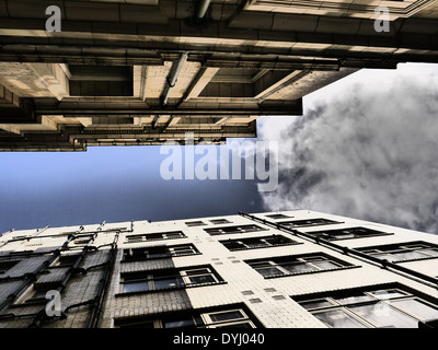 Immagine creativa di architettura / aspetti architettonici degli edifici per uffici, Newcastle upon Tyne, England, Regno Unito Foto Stock