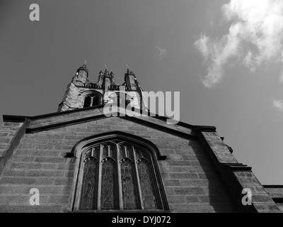 Vista creativo della vecchia 900 anni la Cattedrale di San Nicola, Newcastle upon Tyne, England, Regno Unito Foto Stock