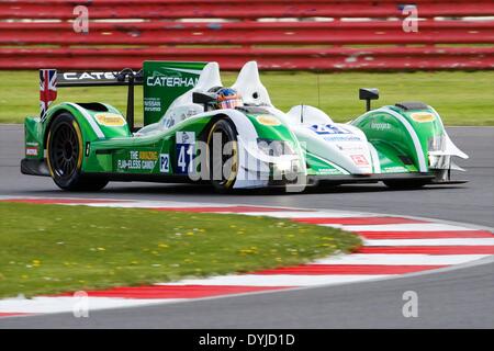 Silverstone, UK. Xix Apr, 2014. Greaves Motorsport Zytek Z11SN-Nissan guidato da Tom Kimber-Smith e Chris Dyson durante il primo round dell'European Le Mans Series da Silverstone. Credito: Azione Sport Plus/Alamy Live News Foto Stock